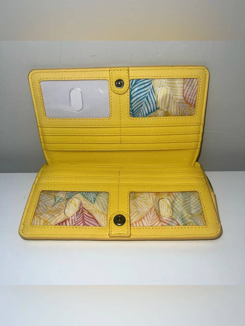 lug Quilted Zip Wallet in Sunny Yellow